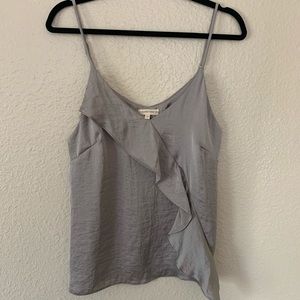 WHIMSY AND ROW - EMILY RUFFLE CAMI IN SILVER